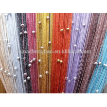 China Lieferant Regenbogen Farbe bling String Vorhang mit Perlen